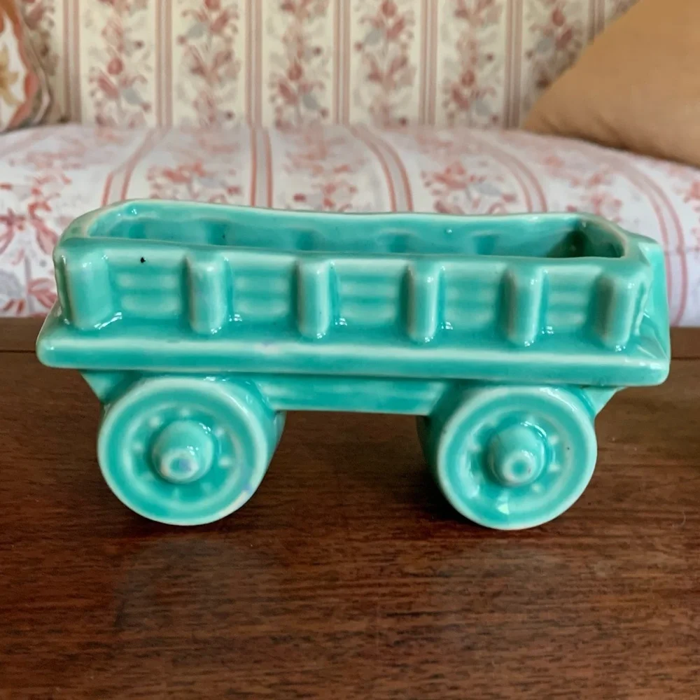 Vintage Ceramic 🚂 Train Planter Set